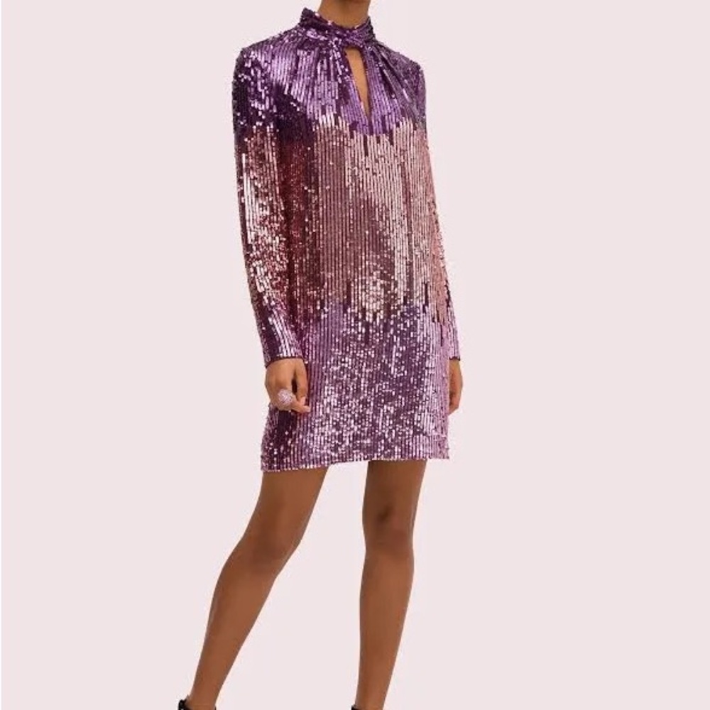 NWOT Kate spade Purple and Pink Sequin Ombre dress